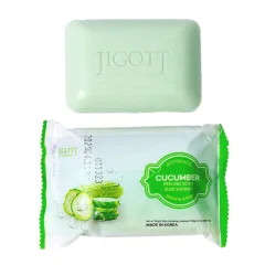Мыло твердое Jigott Cucumber Scrub Soap с экстрактом огурца (150г) — фото 2