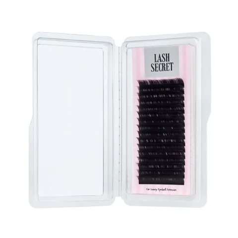 Ресницы для наращивания Lash Secret D 0.12мм (16 линий, черный)
