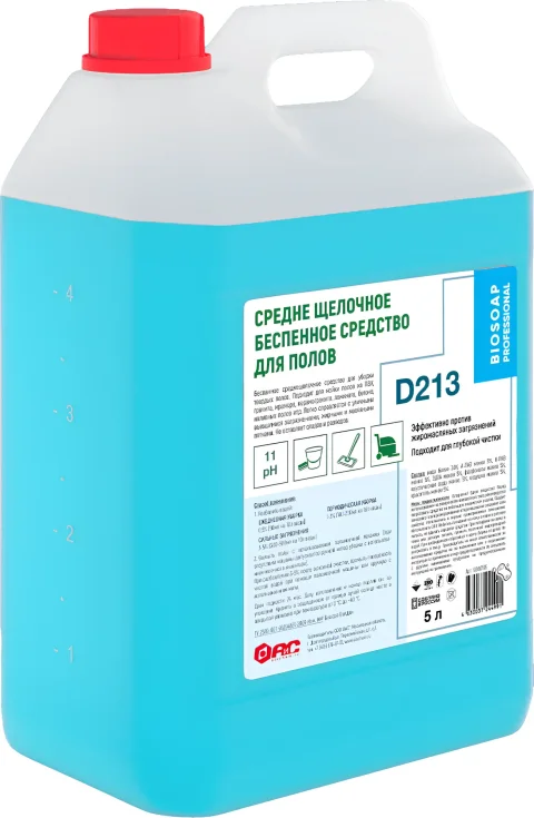Чистящее средство для пола BIOSOAP Концентрат D213 (5л)