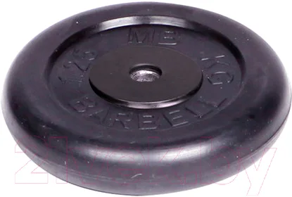 Диск для штанги MB Barbell d26мм 1.25кг (черный)