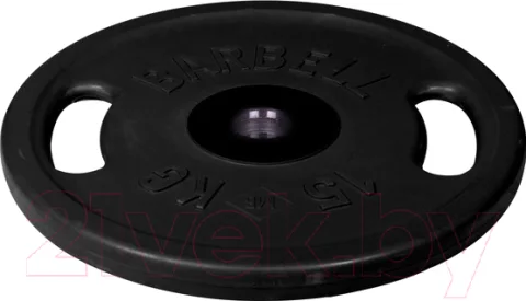 Диск для штанги MB Barbell Олимпийский с ручками d51мм 15кг (черный)