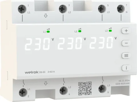 Реле напряжения Welrok D6-40 (белый)
