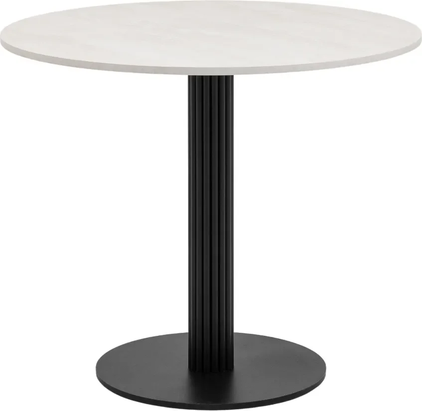 Обеденный стол Stool Group Фризбин D90 (ледяной камень/черный )
