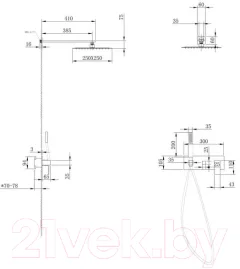 Душевая система со смесителем Abber Daheim AF8218B (черный матовый) — фото 3