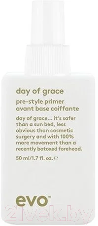 Спрей для укладки волос EVO Labs Day Of Grace Pre-Style Primer Несмываемый с термозащитой (50мл)