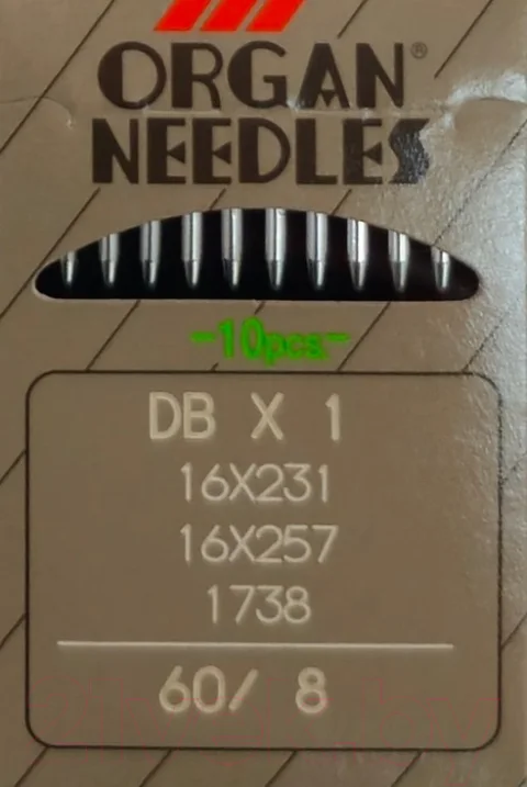 Набор игл для промышленной швейной машины Organ DBx1 60 ORG-10 (универсальные)