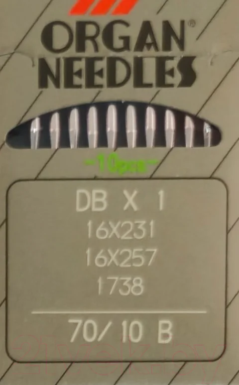 Набор игл для промышленной швейной машины Organ DBx1 70 B (SUK) ORG-10 (для высокоэластичных тканей)