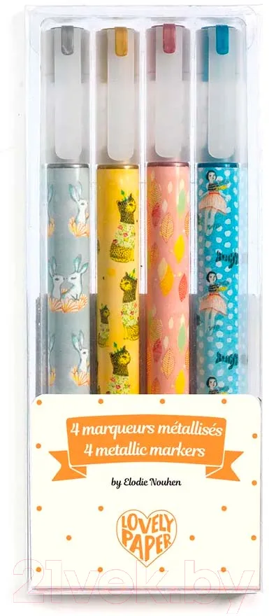 Фломастеры Djeco Металлик / DD03745 (4цв)