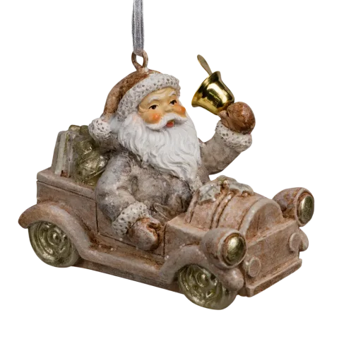 Елочная игрушка Erich Krause Decor. Дед Мороз на машине / 64555