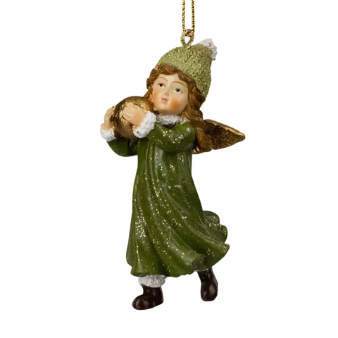 Елочная игрушка Erich Krause Decor. Ангел со снежком рождественский / 64566