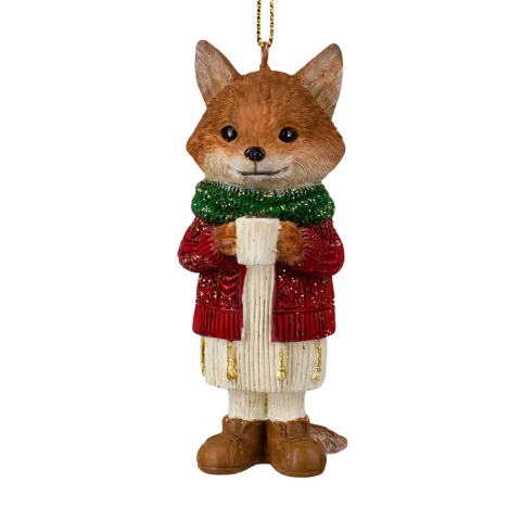 Елочная игрушка Erich Krause Decor. Лисенок с кофе / 64571