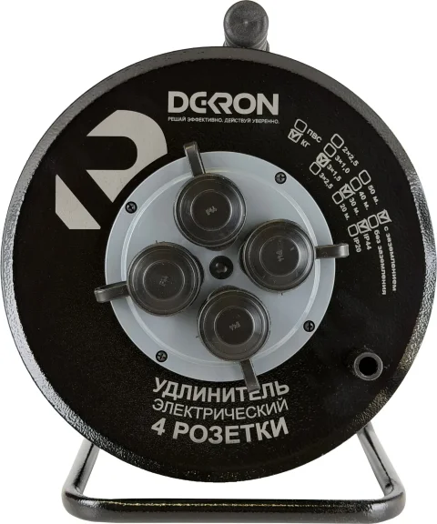 Удлинитель на катушке DEKRON DEK0906-0002