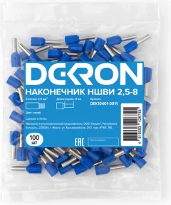 Набор наконечников для кабеля DEKRON DEK10401-0011 (100шт, синий) — фото 6