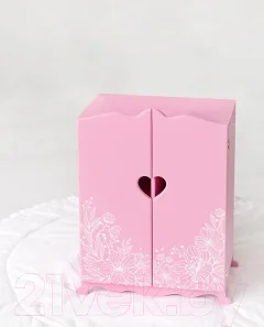 Аксессуар для куклы Leader Toys Diamond Princess Шкаф c дизайнерским цветочным принтом / 72419 (розовый) — фото 2