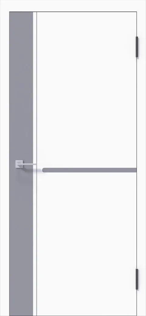Дверь межкомнатная Geometrica DM 2 ДГ 70x200 ABS (White/Grey/черный с 4-х сторон)