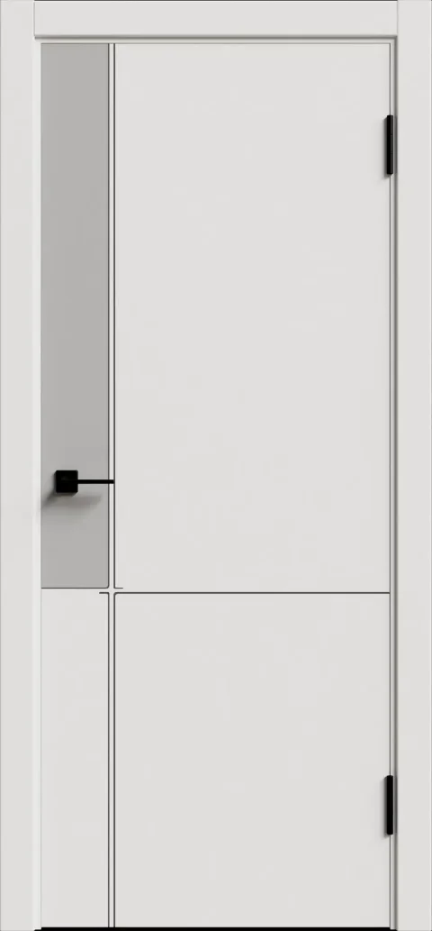 Дверь межкомнатная Geometrica DM 3 ДГ 70x200 ABS (Silver/черный с 4-х сторон)