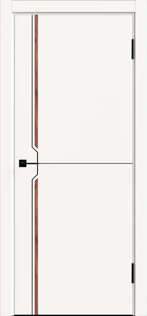 Дверь межкомнатная Geometrica DM 4 ДГ 80x200 ABS (Platinum/черный с 4-х сторон)