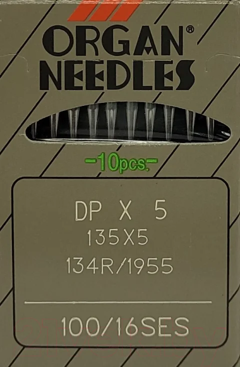 Набор игл для промышленной швейной машины Organ DPx5 100 SES ORG-10 (для трикотажа)