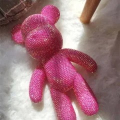 Набор для творчества ILikeGift Алмазная мозаика на фигурке Draw Me! Fuchsia bear / 156-DB004 — фото 3
