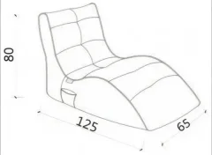 Кресло-мешок BeanBag Dream / LP-65x80x125 (шенилл 214 Elephant) — фото 6