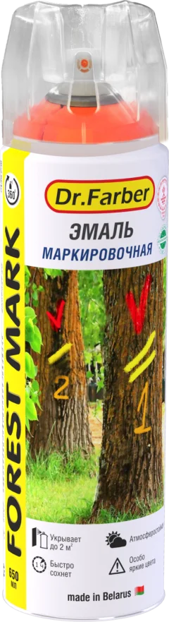Эмаль MAV Dr.Farber Forest Mark Маркировочная (650мл, флуоресцентный голубой) — фото 1