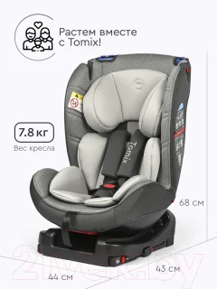 Автокресло Tomix DS30 Isofix (серый) — фото 10