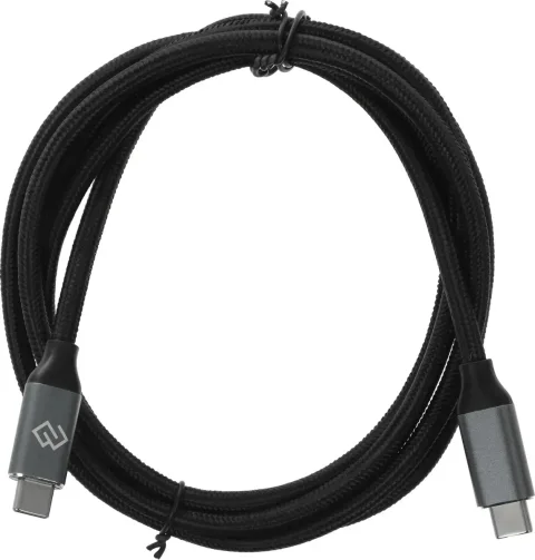 Зарядный кабель Digma D-TYPE-C-USB3.2-100W-4K-1.5M (1.5м, черный)