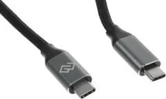 Зарядный кабель Digma D-TYPE-C-USB3.2-100W-4K-1.5M (1.5м, черный) — фото 2