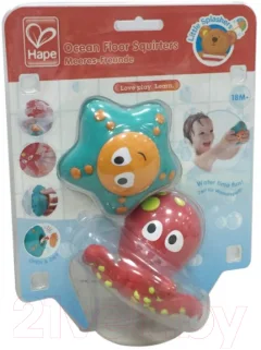 Набор игрушек для ванной Hape Игрушка брызгалки. Обитатели океанского дна / E0213-HP — фото 6