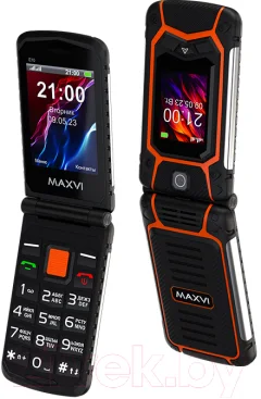 Мобильный телефон Maxvi E 10 (оранжевый) — фото 1