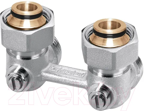 Узел подключения для радиатора Simplex E2/50 угловой 3/4"BPx3/4"НР / 10017 (Standart Line, нижний)