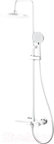 Душевая система со смесителем Ekko E2503-8 (белый матовый) — фото 3
