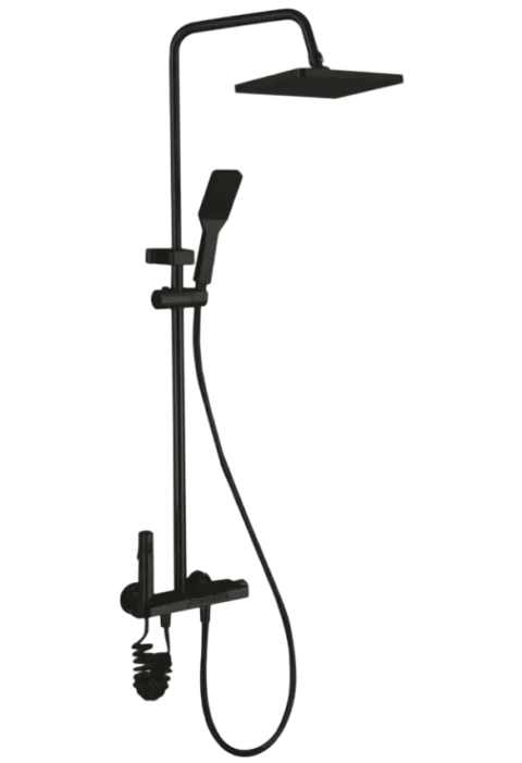 Душевая система Ekko E2508-7 (черный матовый)