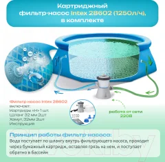 Надувной бассейн Intex Easy Set / 28108NP (244x61 с фильтром и насосом) — фото 5
