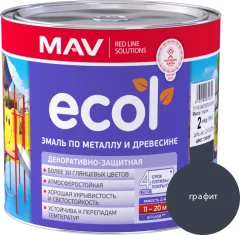 Эмаль MAV Ecol ПФ-115 (2кг, графит глянцевый) — фото 1