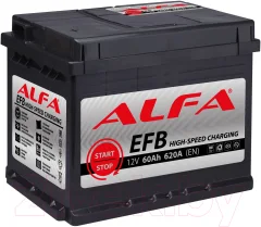 Автомобильный аккумулятор ALFA battery EFB R Low (60 А/ч) — фото 1