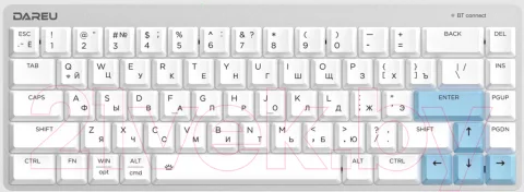 Клавиатура Dareu EK868 (белый/синий, Brown Switch)