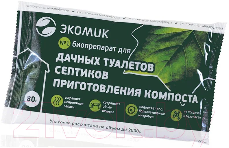 Чистящее средство для биотуалета Экомик Сухой (80г)