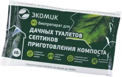 Биоактиватор Экомик для дачных туалетов и септиков (80г) — фото 3