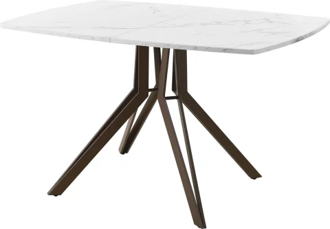 Обеденный стол AMC Elite / Е21(1200) D6 (коричневый/мрамор кристалл)