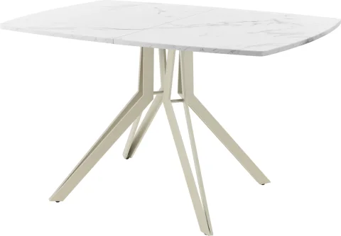 Обеденный стол AMC Elite / Е21(1200) D6 (бежевый/мрамор кристалл)
