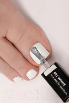 Гель-лак для ногтей E.Mi E.MiLac For Pedicure Белый №1 (9мл) — фото 3