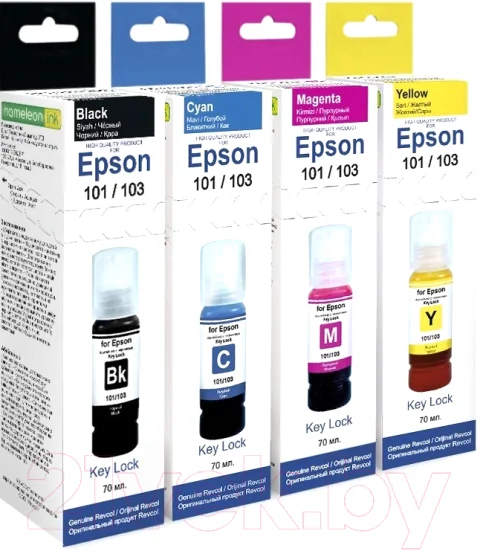 Комплект контейнеров с чернилами Revcol Для Epson 6442 (4 цвета)