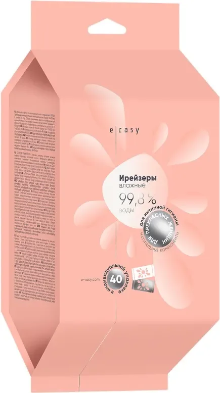 Влажные салфетки для интимной гигиены E-Rasy Для женщин (40шт)