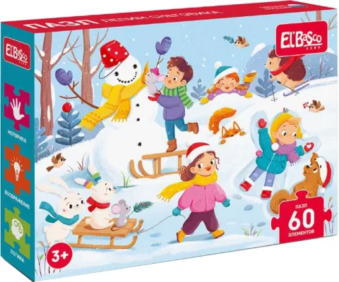 Пазл El'Basco Toys Лепим снеговика / ET01-103