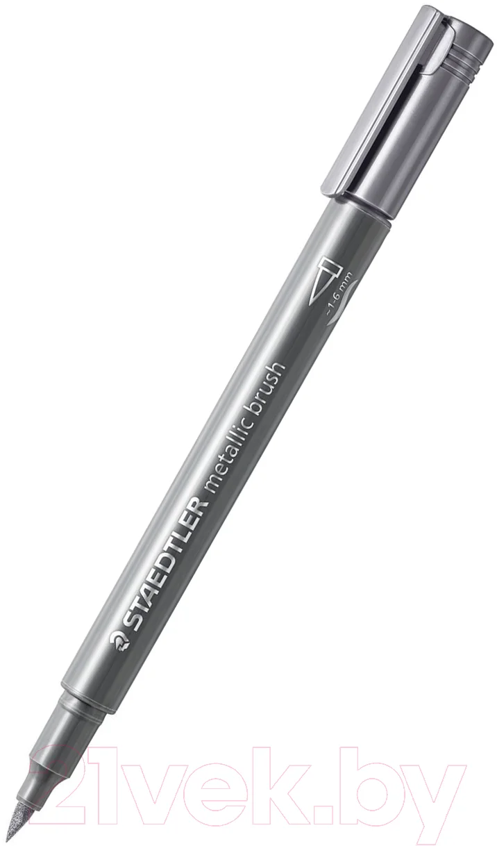 Маркер перманентный Staedtler Мetallic с кисточкой / 8321-81 (серебристый)