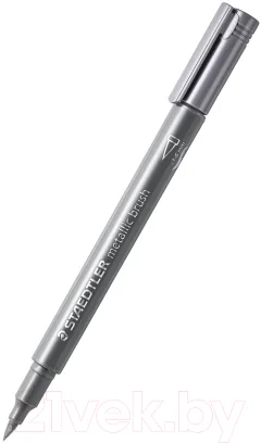 Маркер перманентный Staedtler Мetallic с кисточкой / 8321-81 (серебристый) — фото 1
