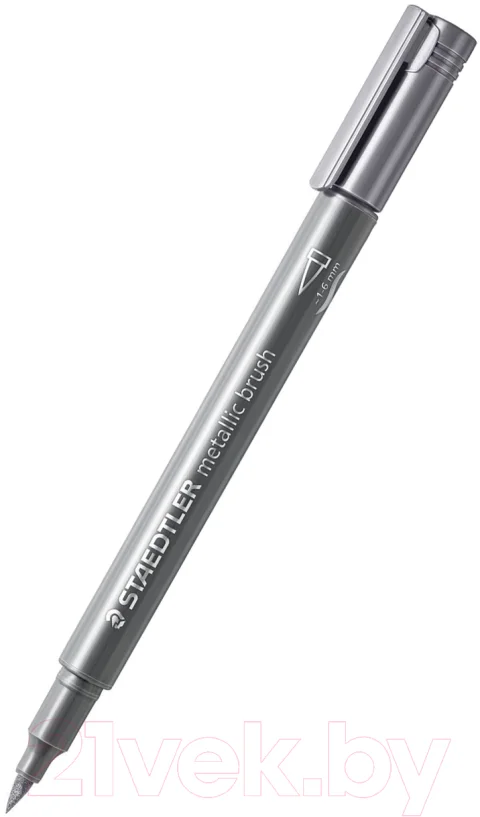 Маркер перманентный Staedtler Мetallic с кисточкой / 8321-81 (серебристый)