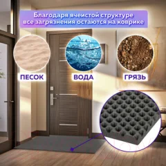 Коврик грязезащитный Laima Eva 608714 (серый) — фото 10