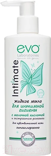 Мыло жидкое для интимной гигиены EVO laboratoires для чувствительной кожи (200мл)
